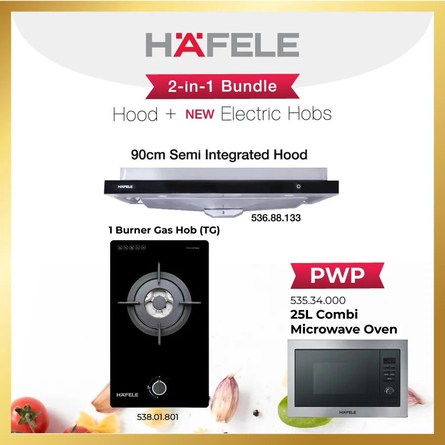 Hafele Semi Integrated Hood + Gas Hob | 2 in 1 Bundle