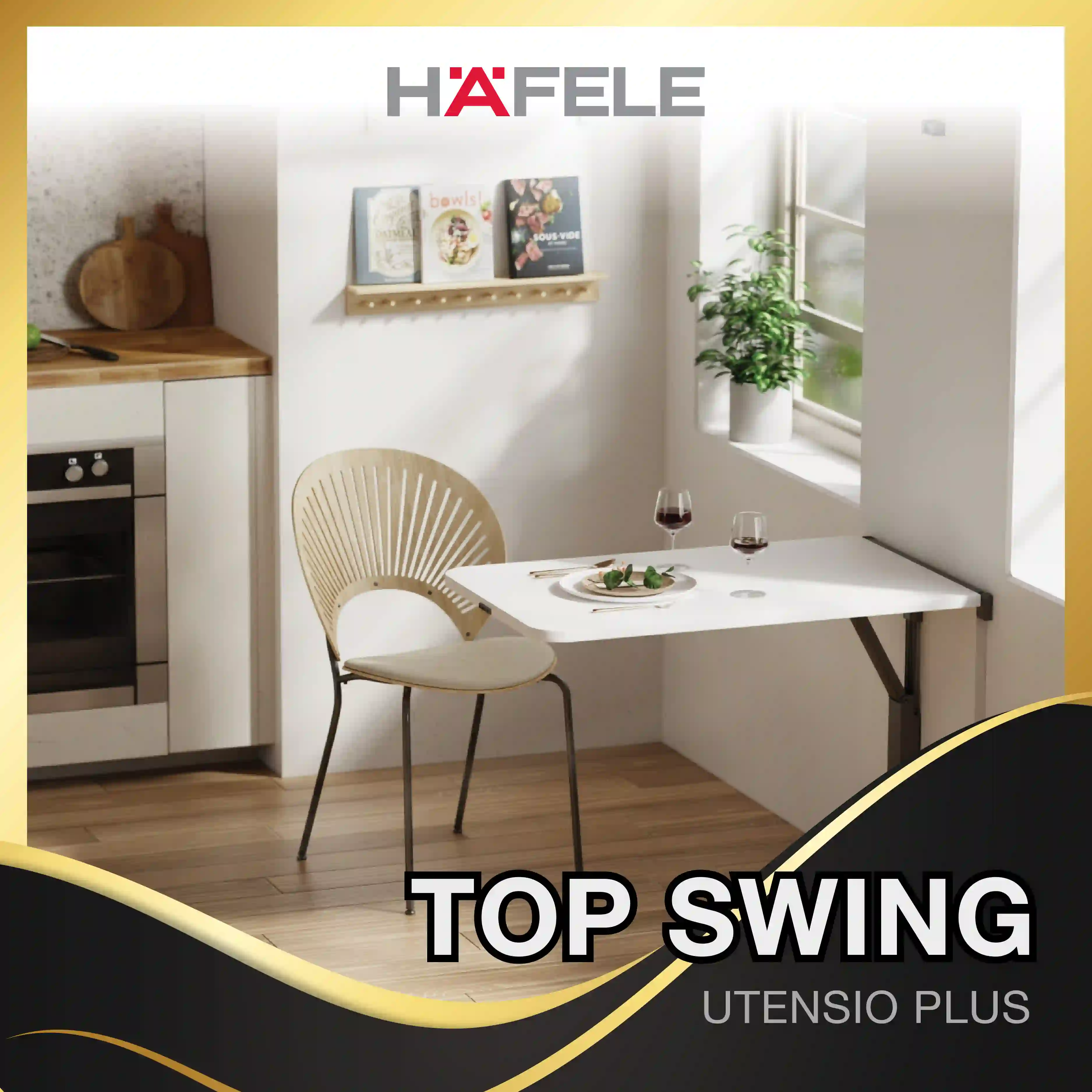 Hafele Utensio Plus H2 Top Swing (Swing Down Table)